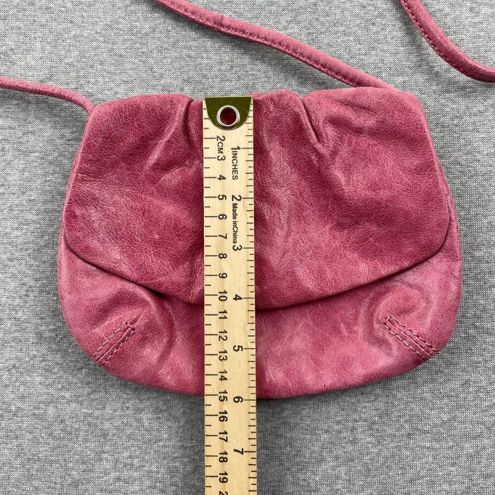 Vintage Fossil Genuine Leather Crossbody Mini Bag Purse Pink Flap Retro Preppy - Picture 8 of 16